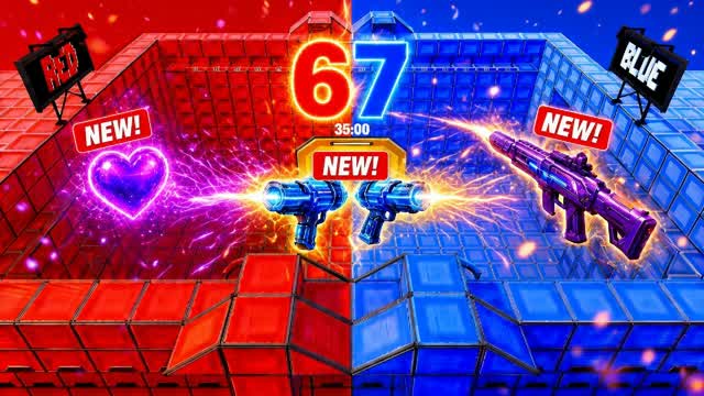 SUPER CRAZY RED VS BLUE 🔴🔵67 — Fortnite Creative map
