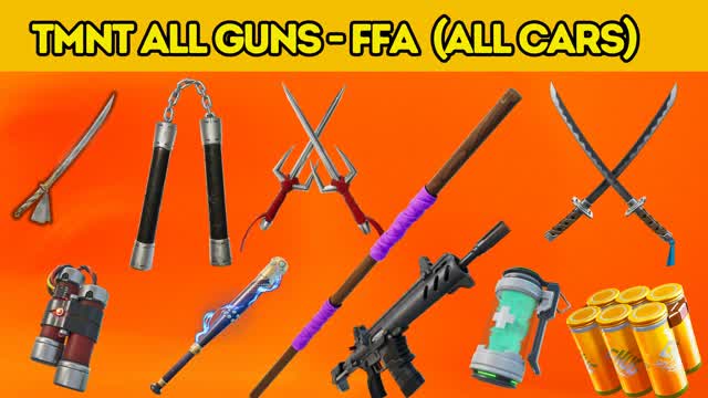 TMNT - ALL GUNS FFA ( ALL CARS) — Fortnite Creative map