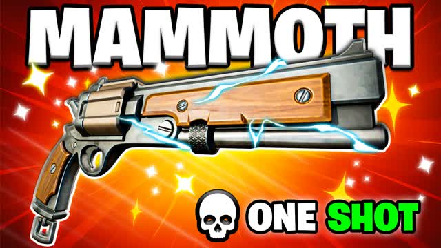 MAMMOTH PISTOL 🎯 ONE SHOT — Fortnite Creative map cover art