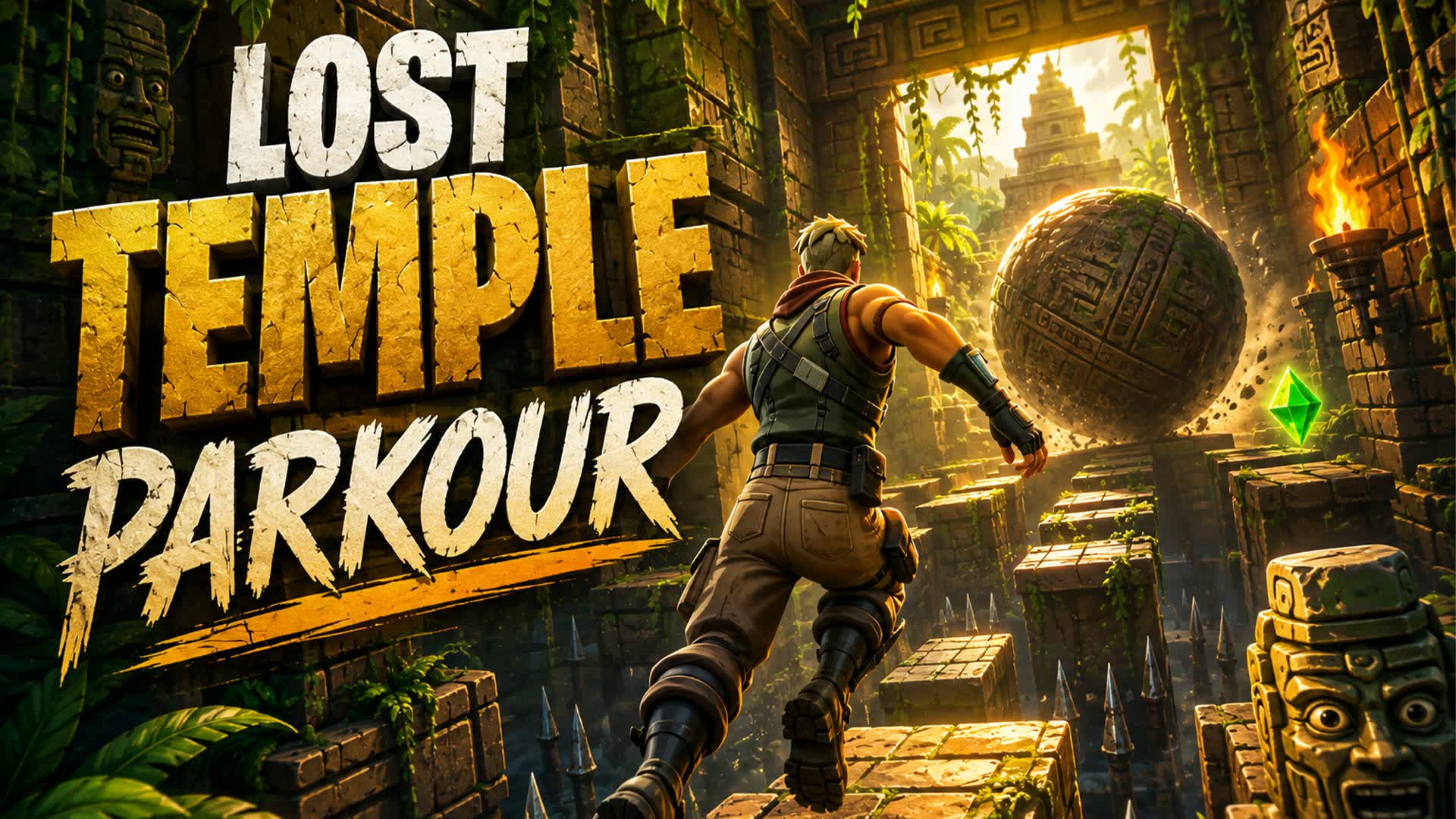 Lost Temple Parkour — Fortnite Creative map