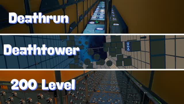 Deathrun + Deathtower — Fortnite Creative map cover art