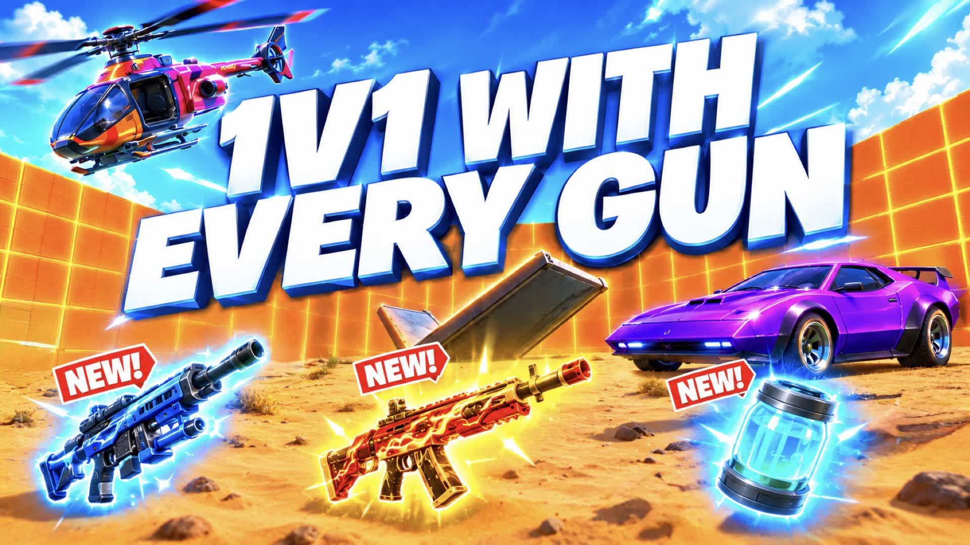 FFA 1V1 👾🧱 — Fortnite Creative map