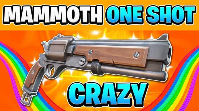 🤣 CRAZY MAMMOTH ONLY ONE SHOT! 🎯 — Fortnite Creative map