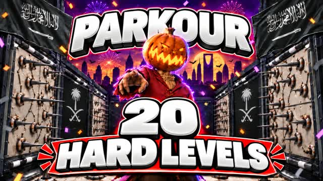 👻HALLOWEEN 20 HARD LEVELS DEATHRUN 👻 — Fortnite Creative map