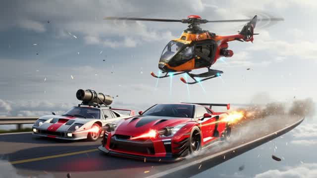 CRAZY CAR RACE&WEAPONS — Fortnite Creative map cover art