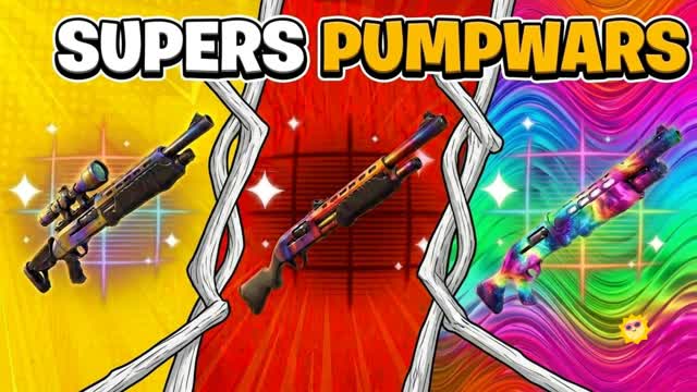 SUPERS PUMPWARS🏙️ — Fortnite Creative map cover art