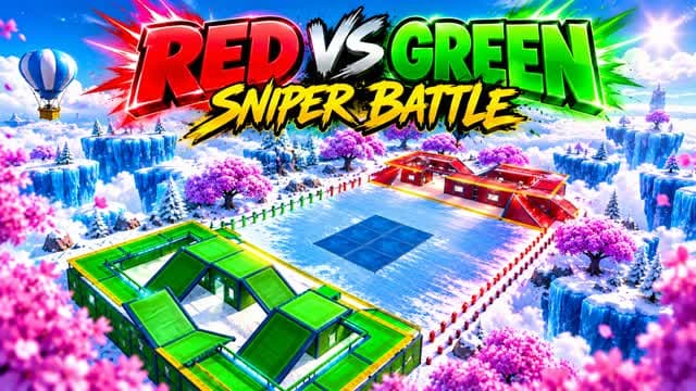 🎯 RED VS GREEN 🔴🟢 | SNIPER BATTLE — Fortnite Creative map cover art