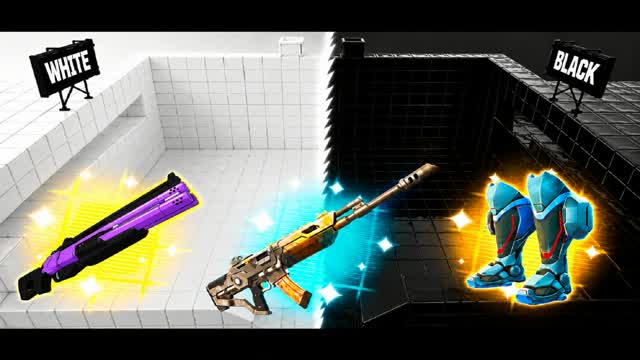 Black vs White Obsession ⚪⚫ — Fortnite Creative map