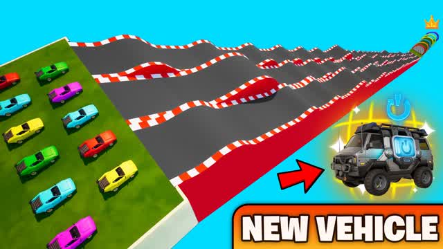CRAZY MEGA CAR RAMP 🎯 — Fortnite Creative map