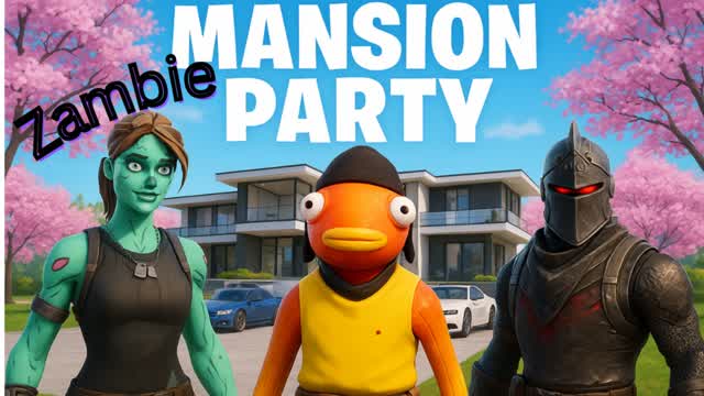 Mansion Party Hangout Roleplay — Fortnite Creative map cover art