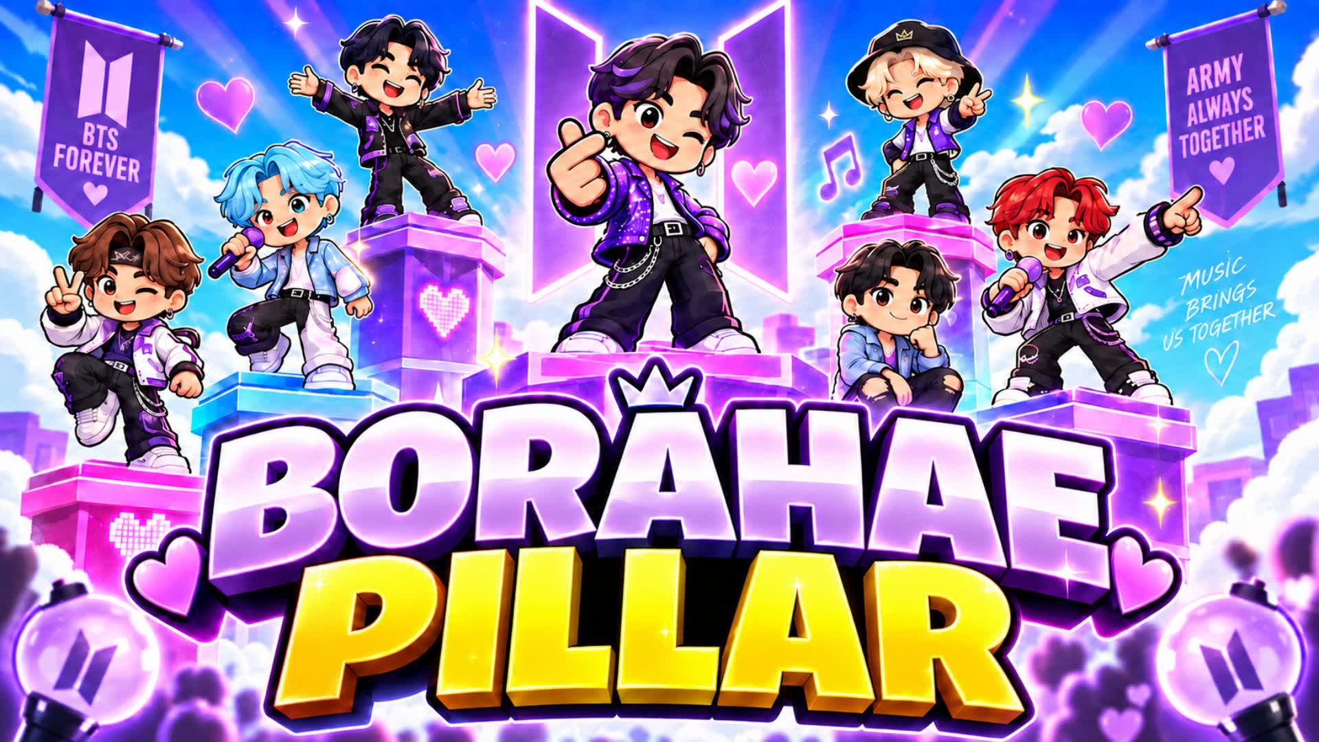 BORAHAE PILLARS [보라해] 💜 — Fortnite Creative map