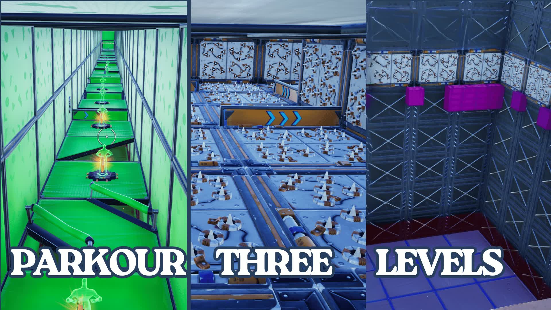 Parkour: Three Levels — Fortnite Creative map