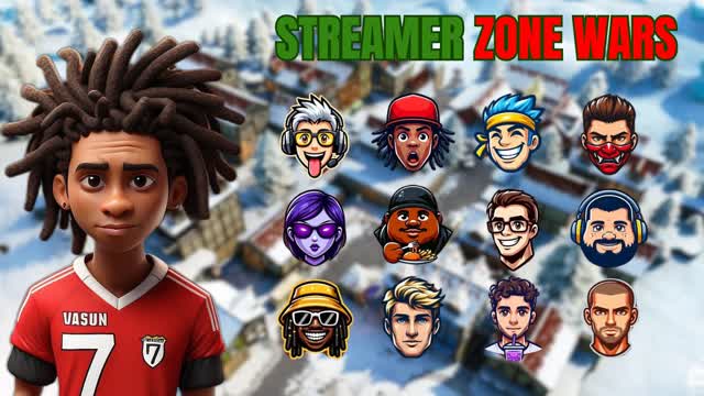 STREAMER ZONE WARS — Fortnite Creative map cover art