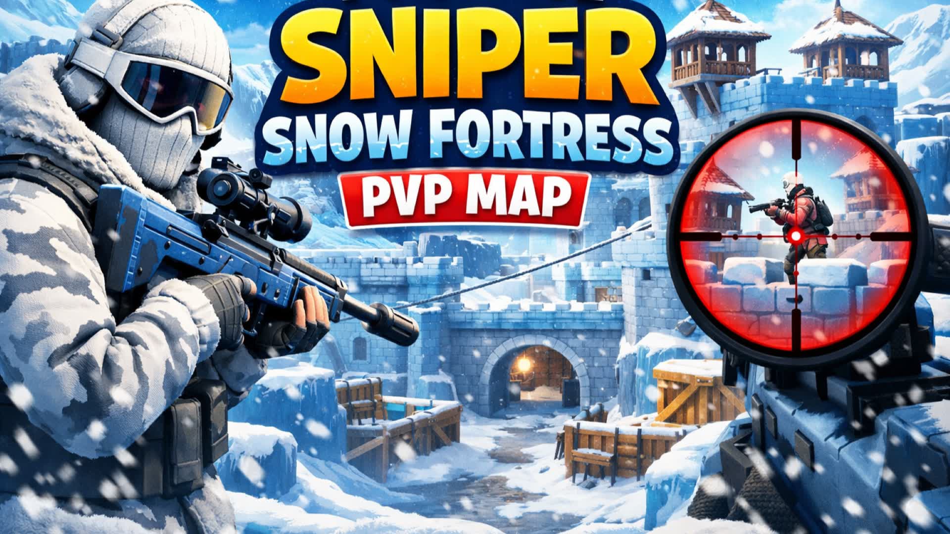 Sniper PVP - Snow — Fortnite Creative map