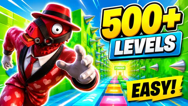 500+ LEVEL LAMA PARKOUR EASY — Fortnite Creative map cover art
