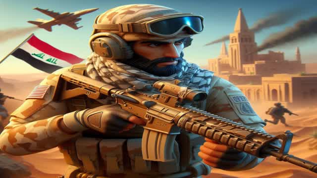 Iraq Zone Wars 🇮🇶🇺🇸عراق منطقة الحروب — Fortnite Creative map cover art
