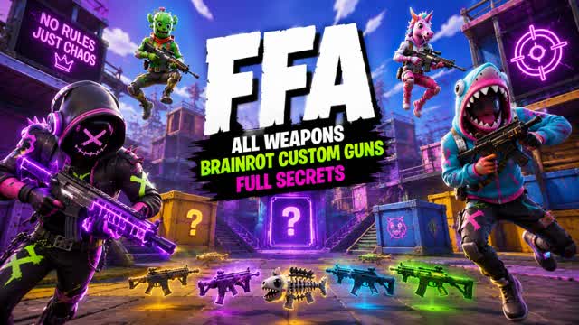 BRAINROT FFA CUSTOM GUNS INSANE SECRETS — Fortnite Creative map