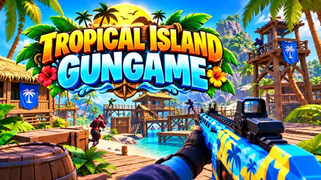 TROPICAL ISLAND GUNGAME — Fortnite Creative map cover art