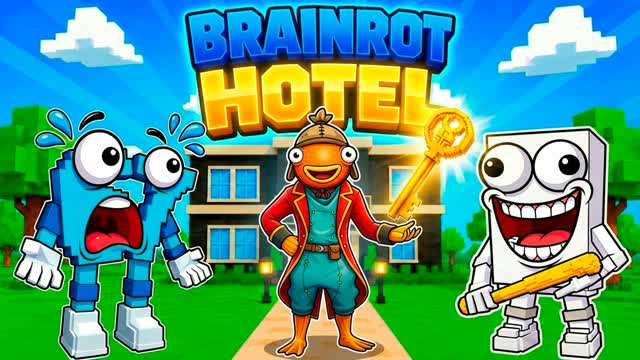 BRAINROT HOTEL TYCOON — Fortnite Creative map cover art