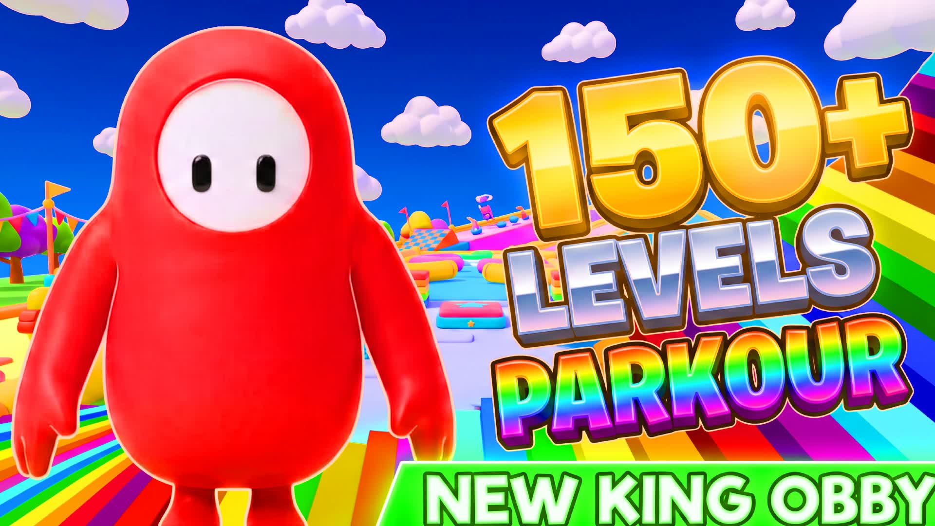 KING 150+ FALL GUYS OBBY PARKOUR🌈 — Fortnite Creative map