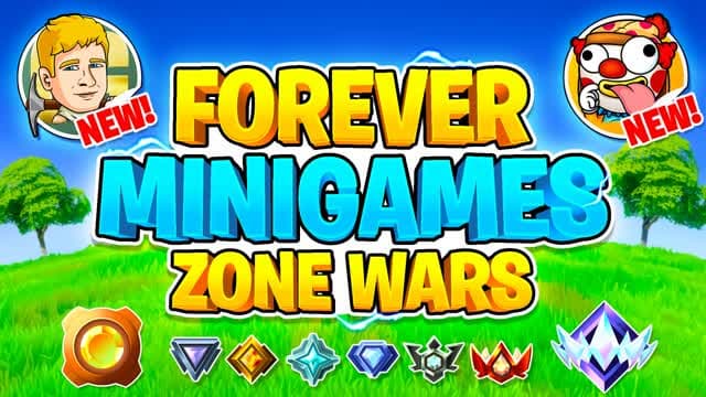 MINIGAMES FOREVER ZONE WARS [RANKED] — Fortnite Creative map cover art