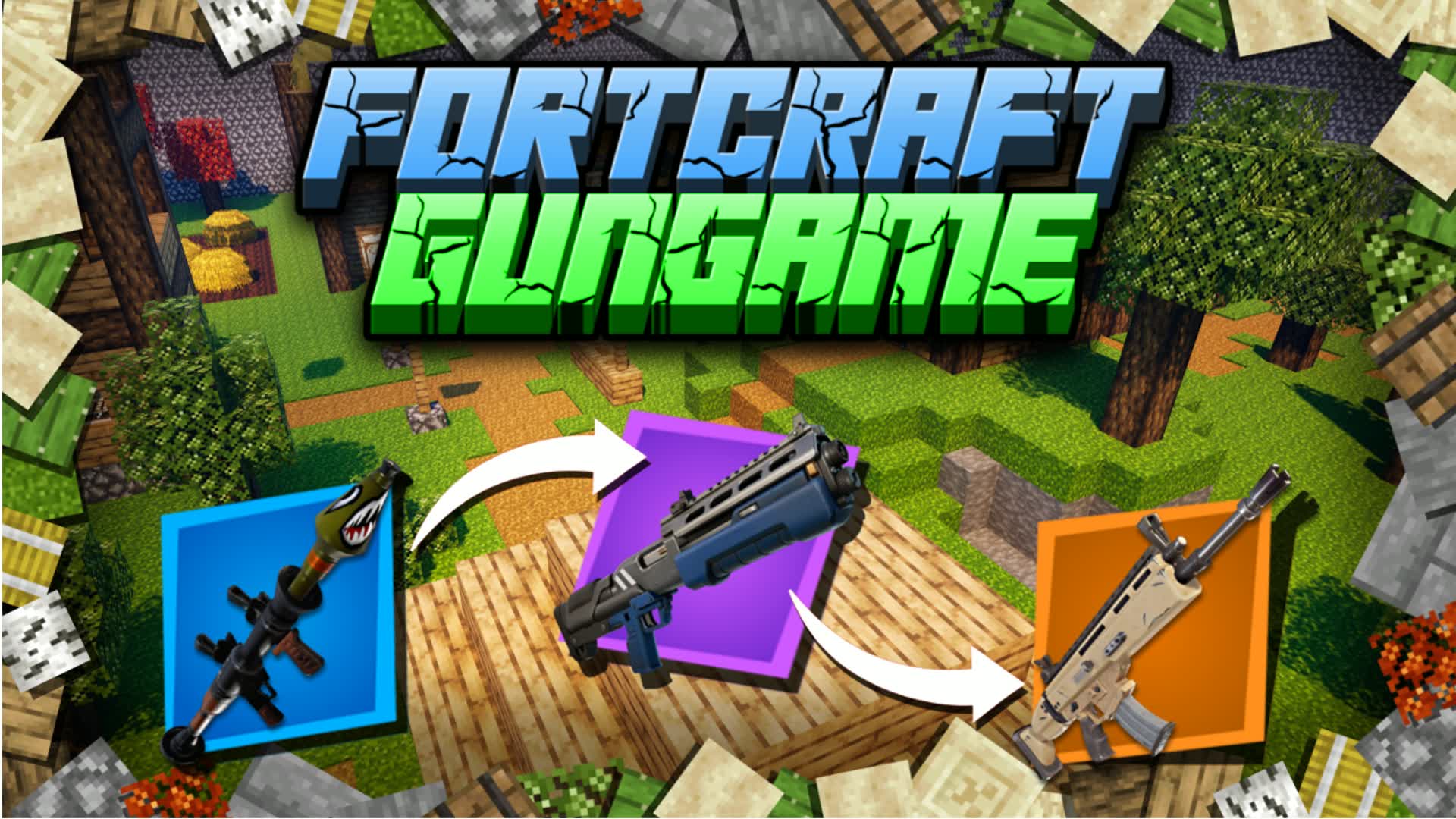 FORTCRAFT | GUN GAME — Fortnite Creative map