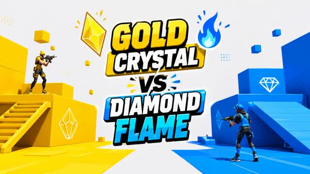 🌟 GOLD CRYSTAL VS DIAMOND FLAME 💎 — Fortnite Creative map cover art
