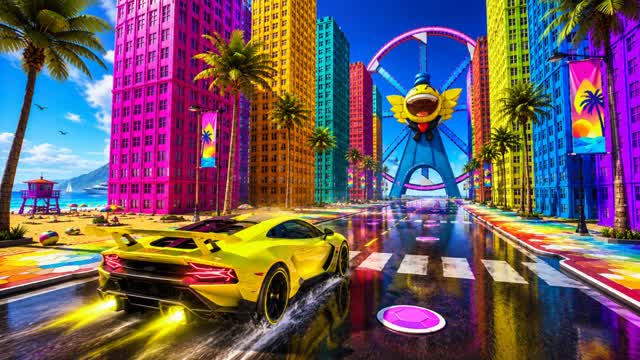 🛣️🚗CAR GAME - WALK ALONG THE AVENUES🚗 — Fortnite Creative map cover art