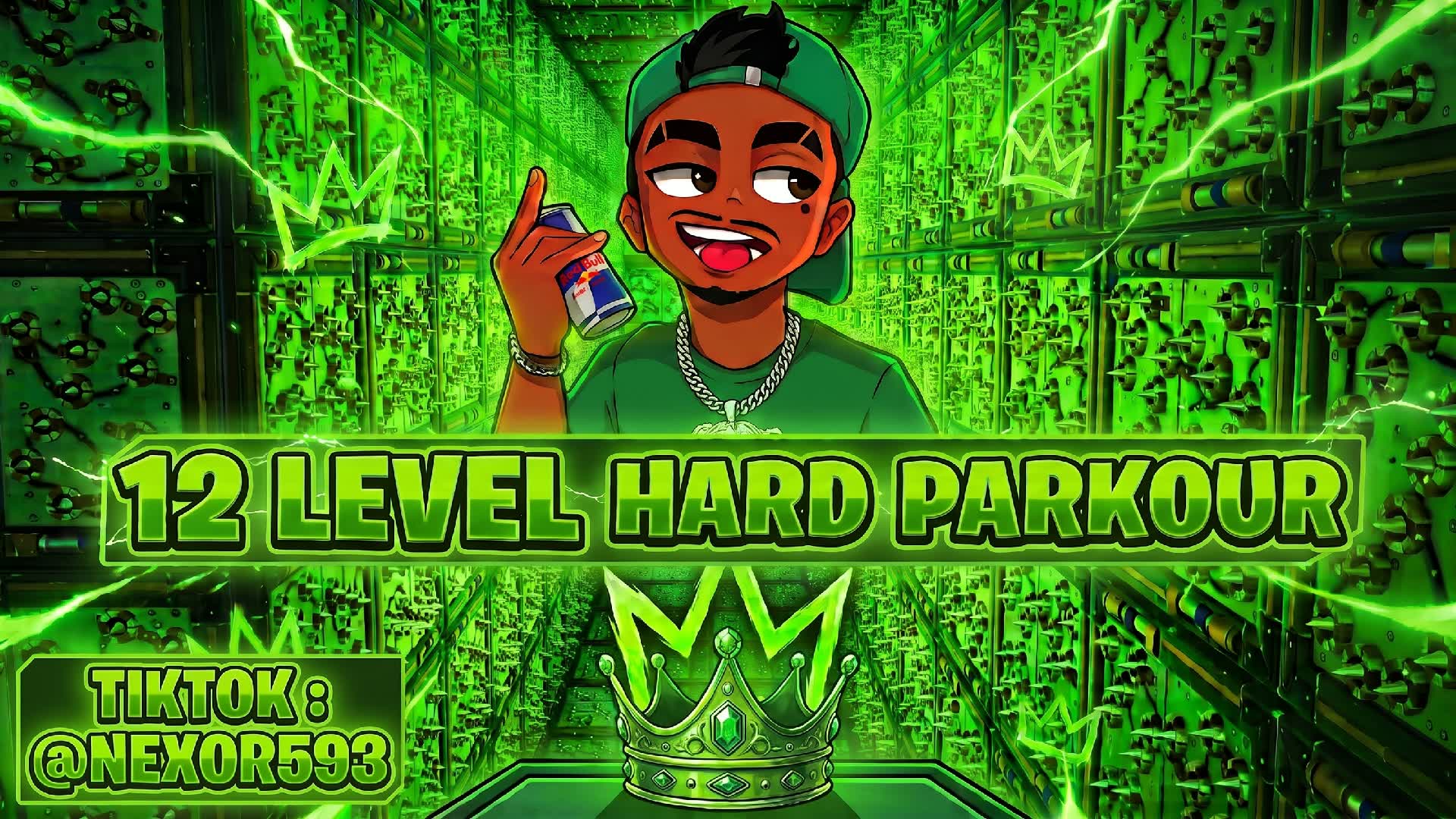 12 Level Hard Parkour || 🦠 — Fortnite Creative map
