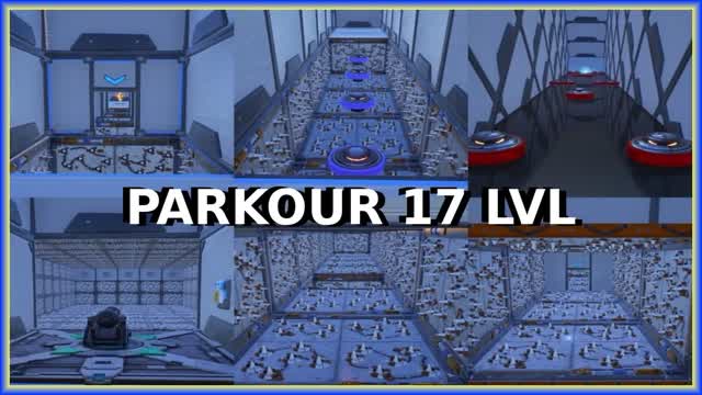 17 LEVELS HARD PARKOUR — Fortnite Creative map cover art