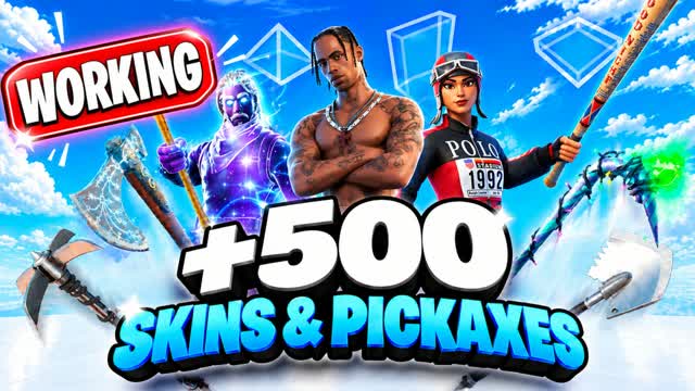 1V1 500+ SKINS & PICKAXES FFA — Fortnite Creative map
