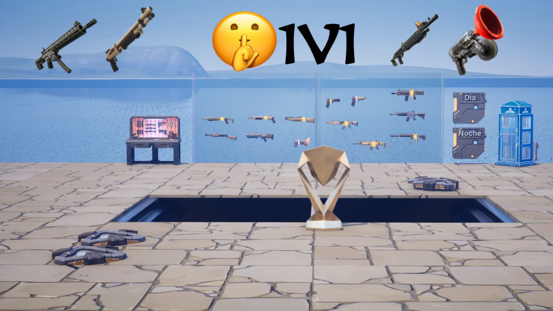 SECRET DUEL 1V1 👑 — Fortnite Creative map