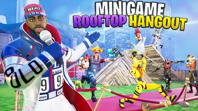 MINIGAME ROOFTOP HANGOUT🌆 — Fortnite Creative map cover art