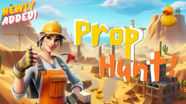 Prop Hunt Construction yard — Fortnite Creative map cover art