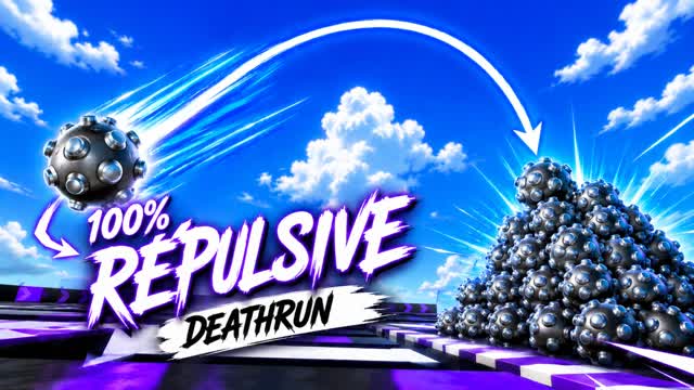 Deathrun 100% répulsive — Fortnite Creative map cover art