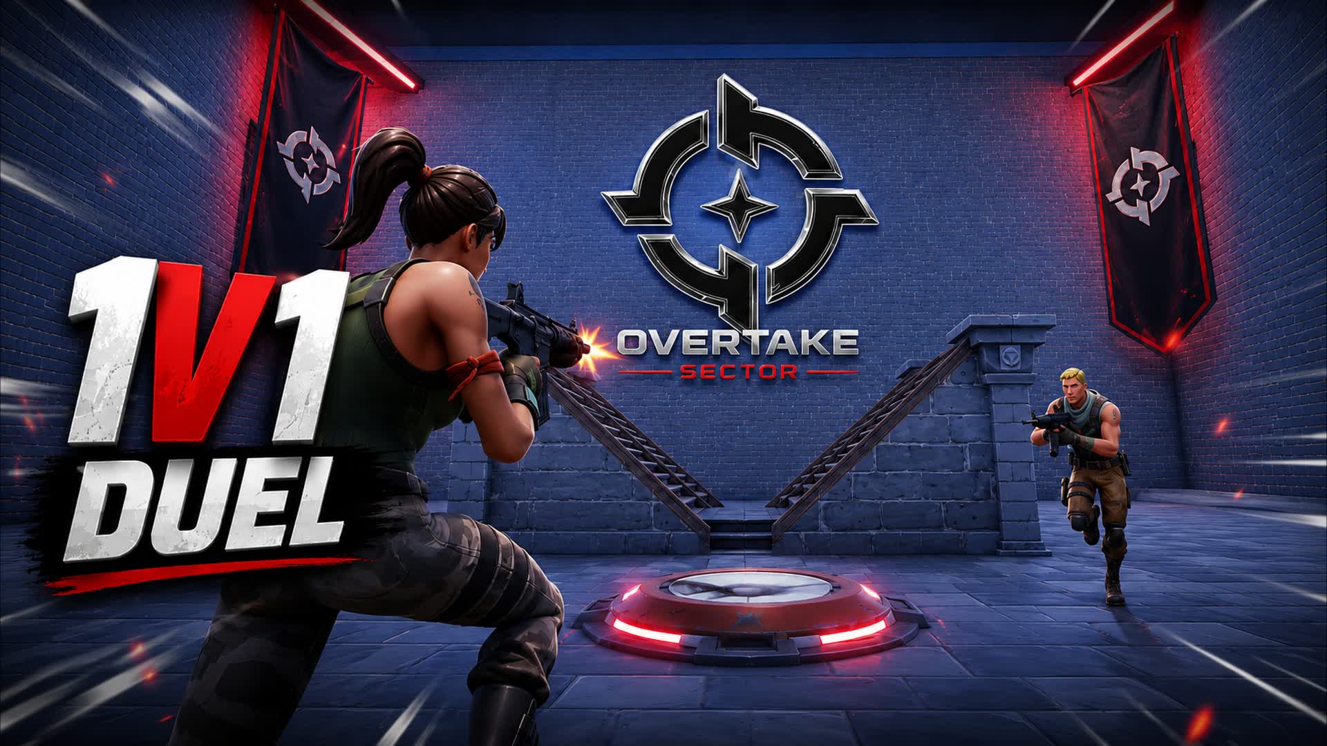 1v1 Duel | Overtake Sector — Fortnite Creative map
