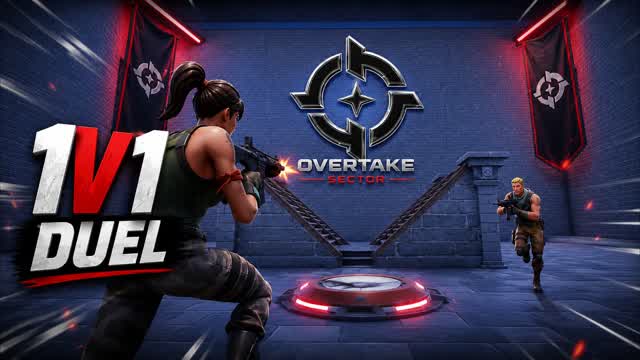 1v1 Duel | Overtake Sector — Fortnite Creative map cover art