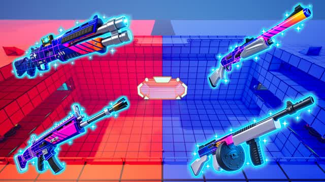 🔴🔵RED VS BLUE CRAZYY🔴🔵 — Fortnite Creative map