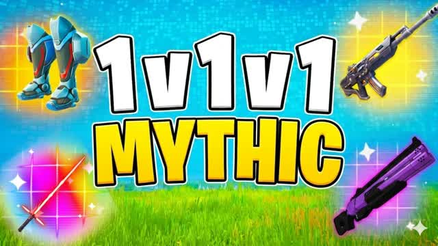 1V1V1 MYTHICS SUPER WEAPONS — Fortnite Creative map cover art