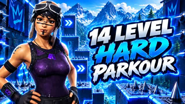 14 Level Hard Parkour (4885) — Fortnite Creative map