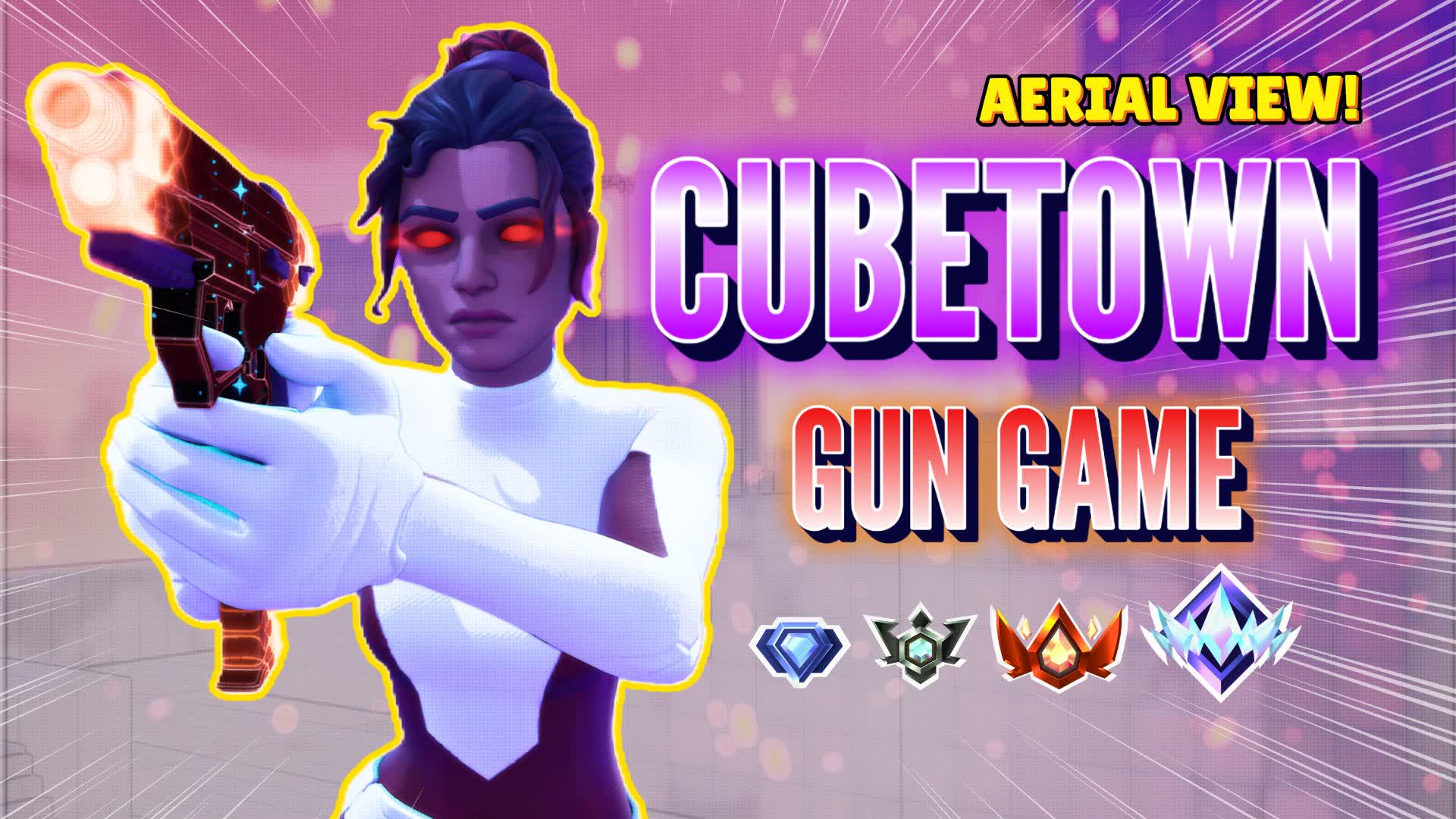 CUBETOWN - GUN GAME — Fortnite Creative map