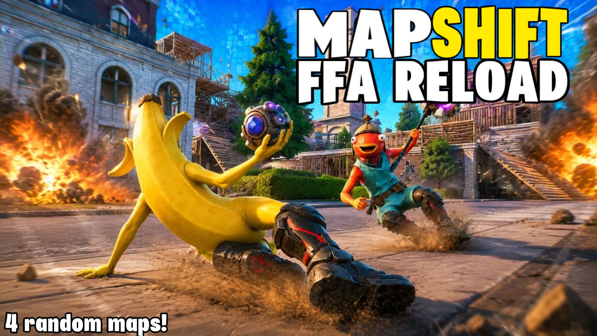 MAPSHIFT: FFA RELOAD - 4 RANDOM MAPS — Fortnite Creative map