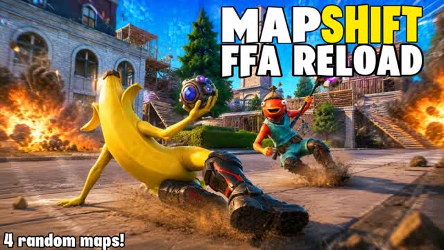 MAPSHIFT: FFA RELOAD - 4 RANDOM MAPS — Fortnite Creative map cover art