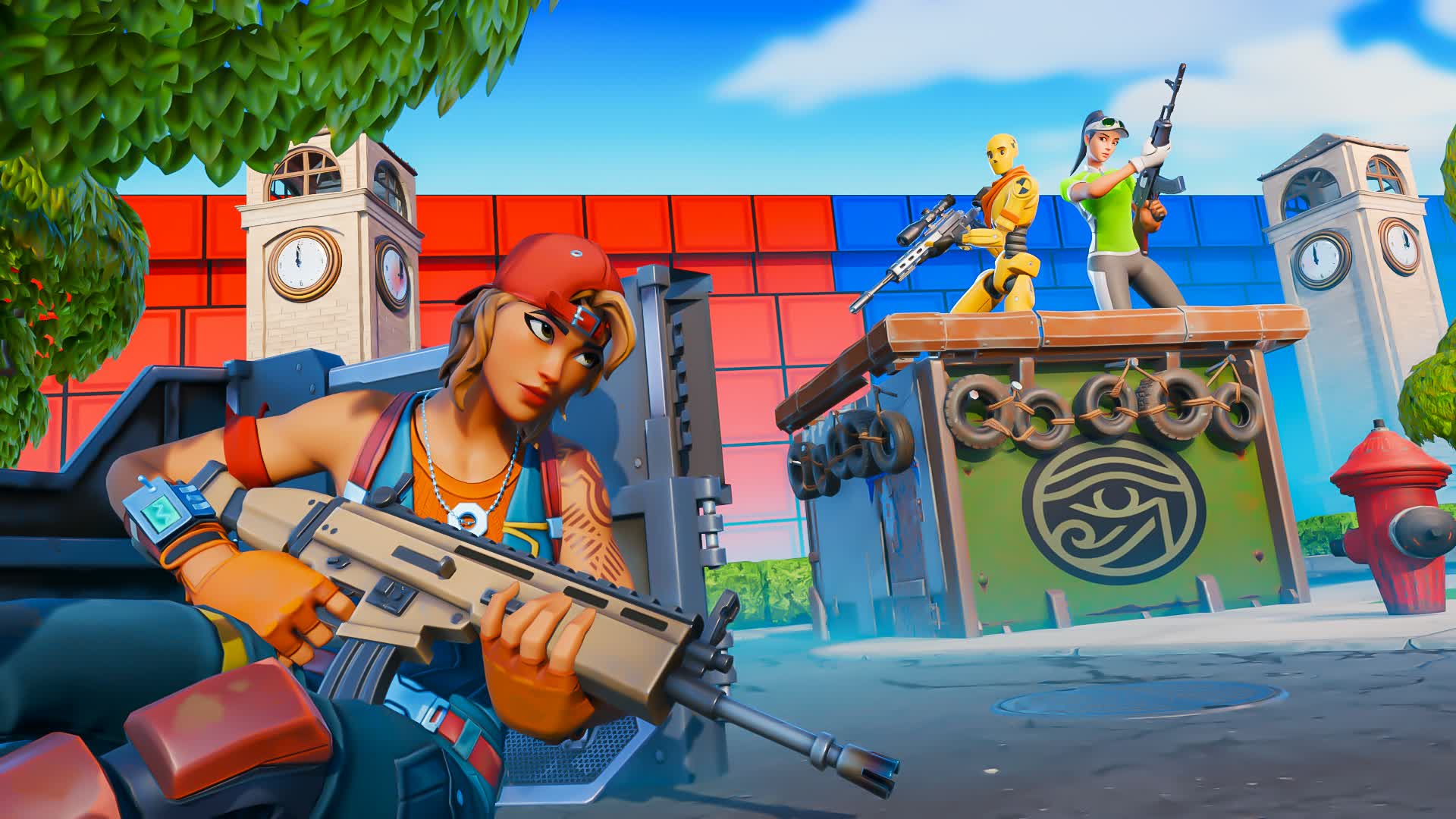 Realistics Red VS Blue Zero Build 🔴🔵 — Fortnite Creative map