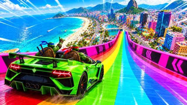 MEGA RACE - CAR GAME — Fortnite Creative map cover art