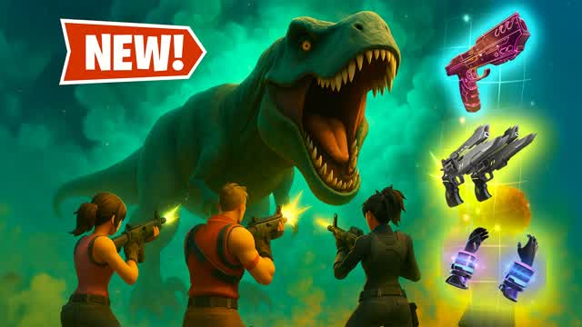 🦖 DINOSAUR ATTACK FFA — Fortnite Creative map