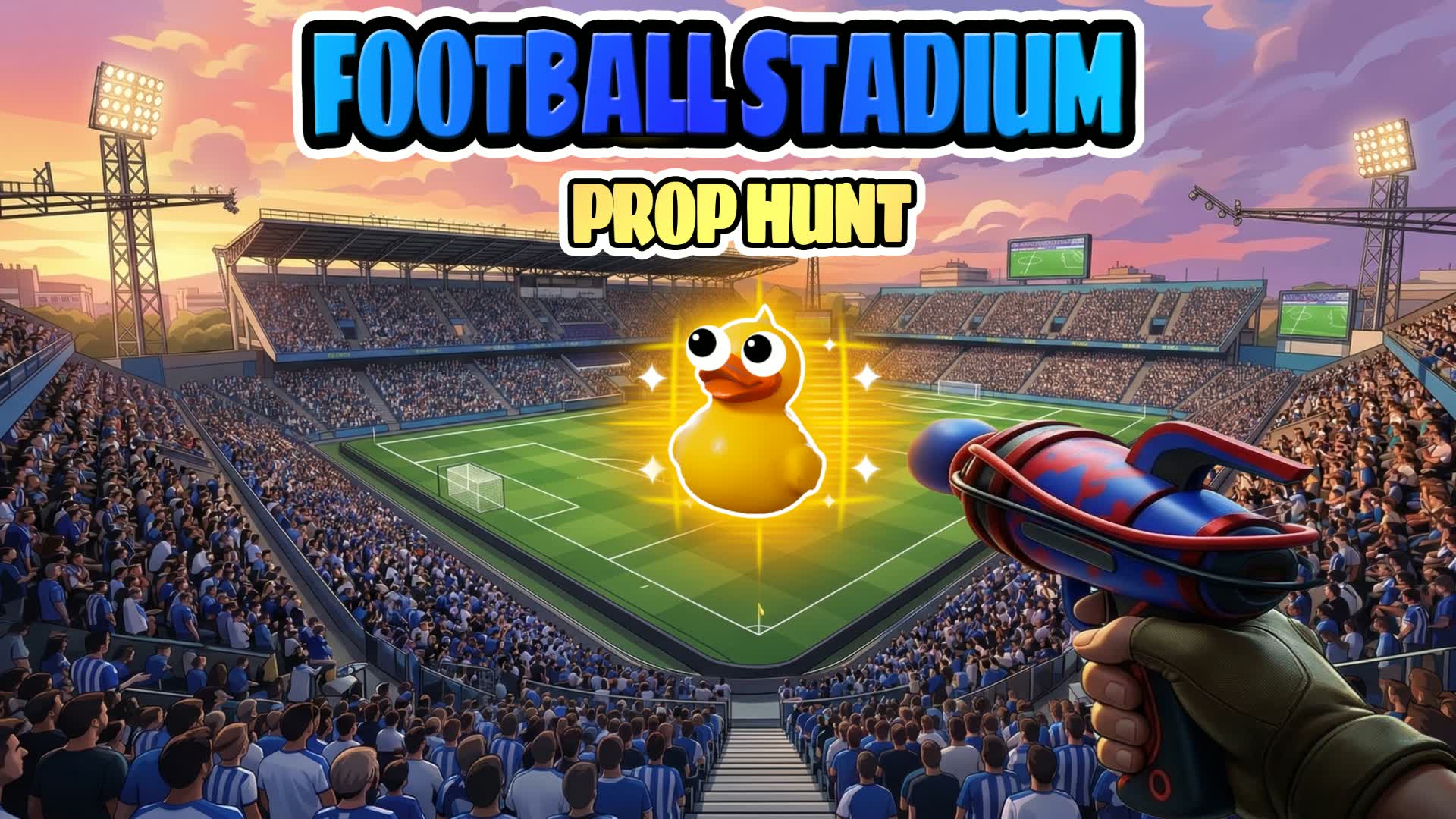 HIDE AND SEEK FOOTBALL STADIUM PROP HUNT — Fortnite Creative map