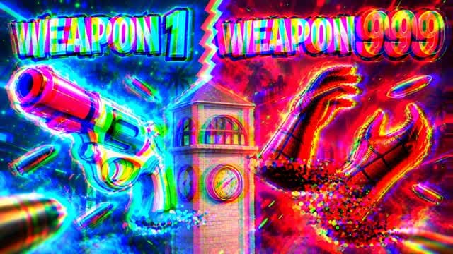 🌴NEW! GUN GAME AND DRIVING CARS🚗 — Fortnite Creative map cover art
