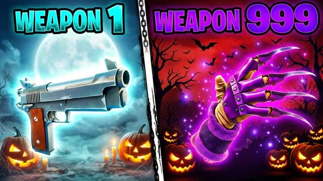 Hallowen 👻 GUN GAME 🔫 ONE SHOT 🎯 — Fortnite Creative map cover art