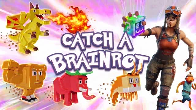 BRAINROTS: Catch Them All — Fortnite Creative map cover art